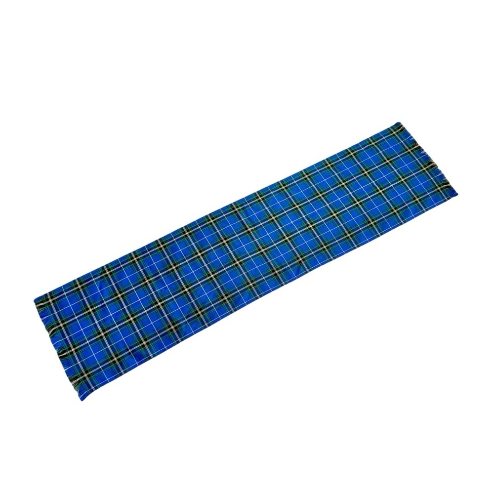Bonda Nova Scotia Tartan Blue Green Yellow Plaid Scarf Like New - Picture 5 of 6